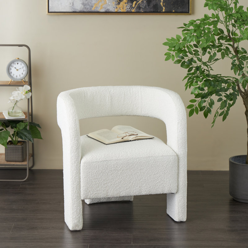 Fauteuil d'appoint rond rond en polyester Rayisha