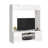 63"W Wall Unit Entertainment Center With Power Outlets & Adjustable Storage Cabinet-776151241