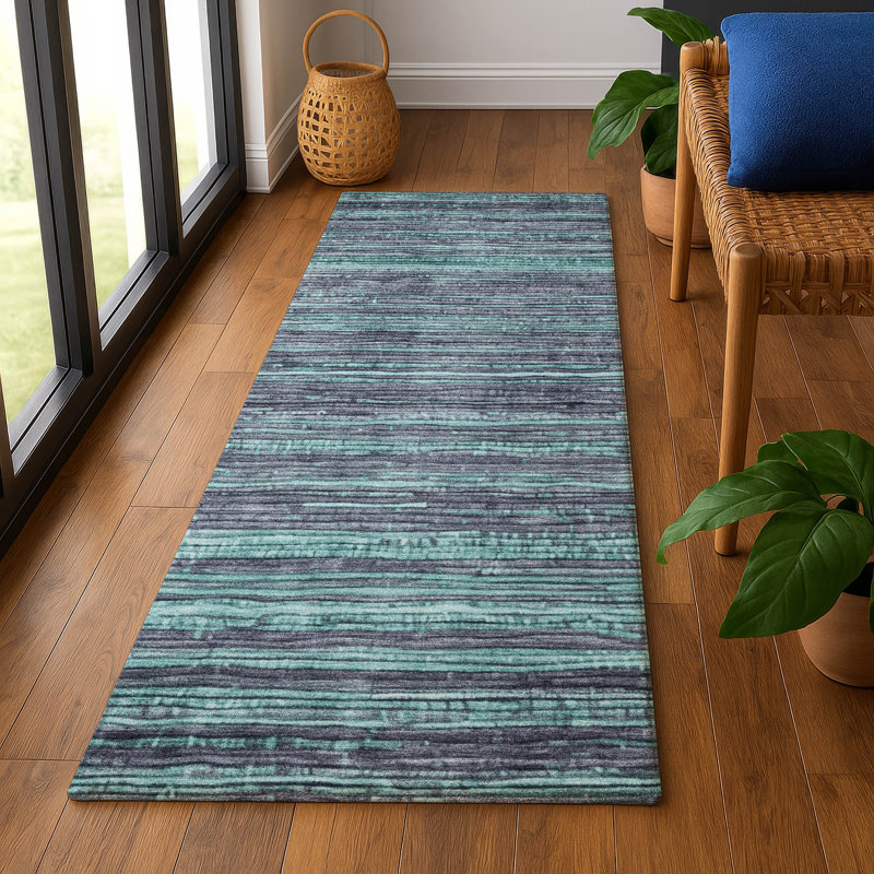 Premium Machine Washable Arnoldina AMF1846 Stripes Rug, Runner 2'3" x 7'6"