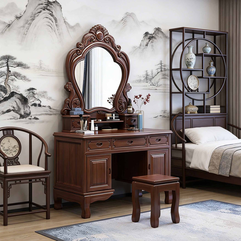 American style carved dressing table