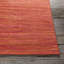 India Hand Loomed Cotton Modern Area Rug in Orange-228060944