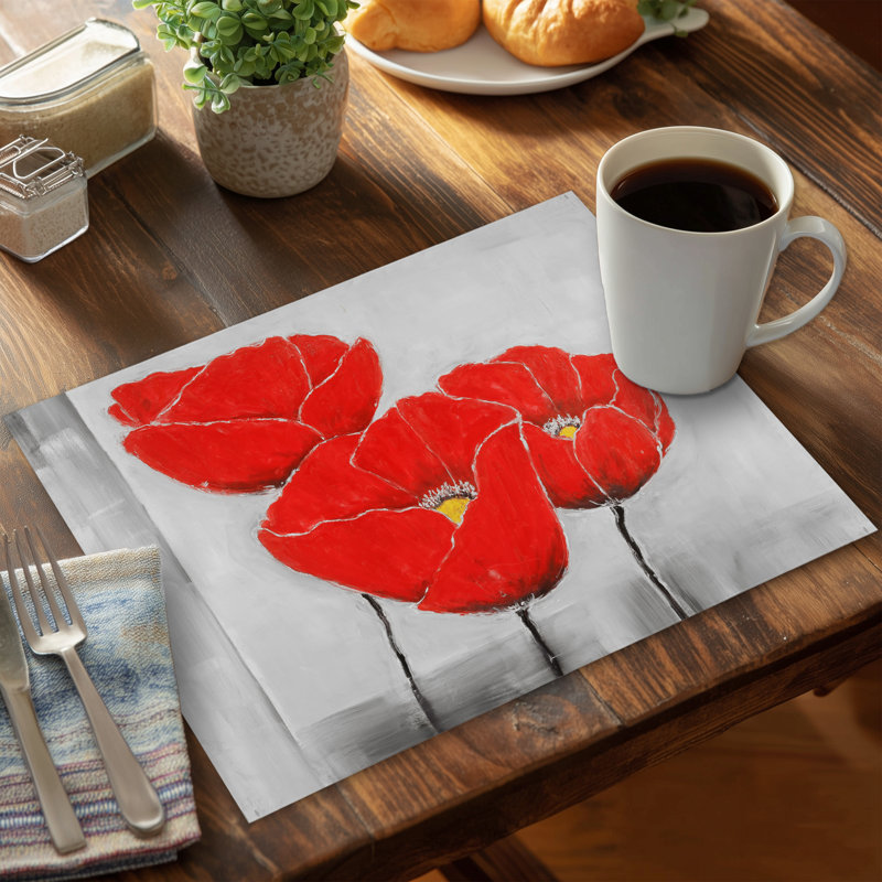 Napperon Three Poppies