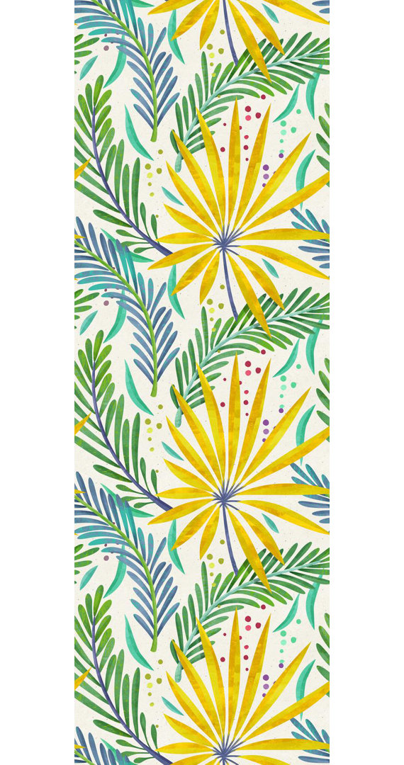 Safira Removable Jungle Leaf 8.33' L x 25" W Peel and Stick Wallpaper Roll Bay Isle Home™ 