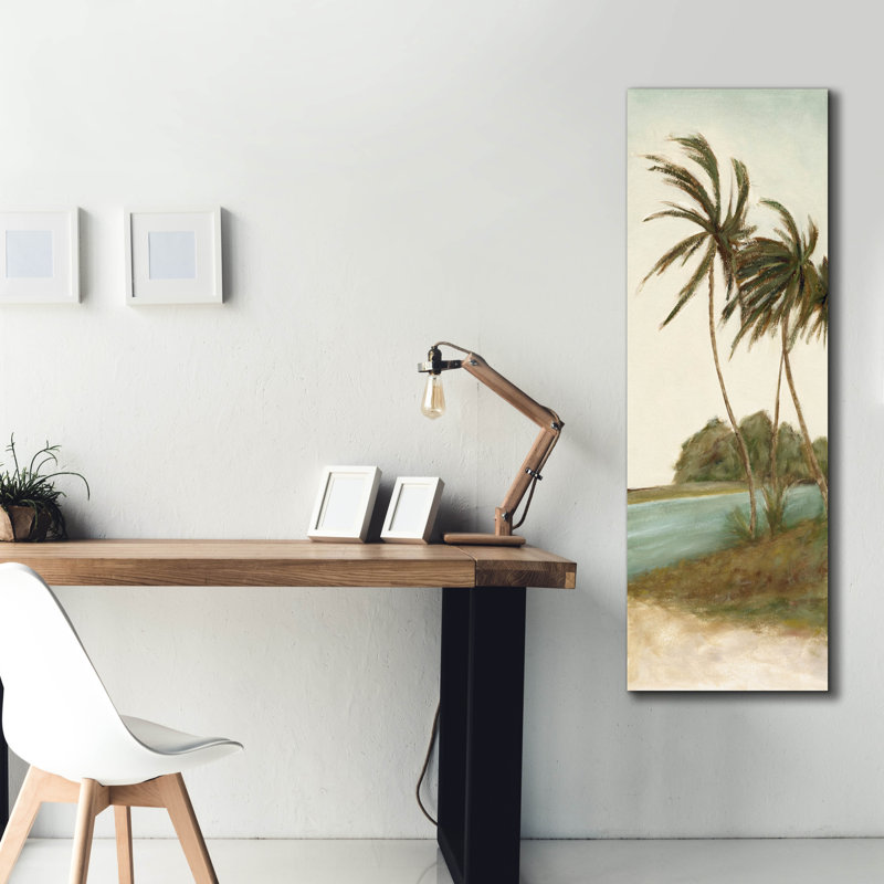  «Trishs Palms 2» par Chariklia Zarris, art mural sur toile, 20 po x 60 po