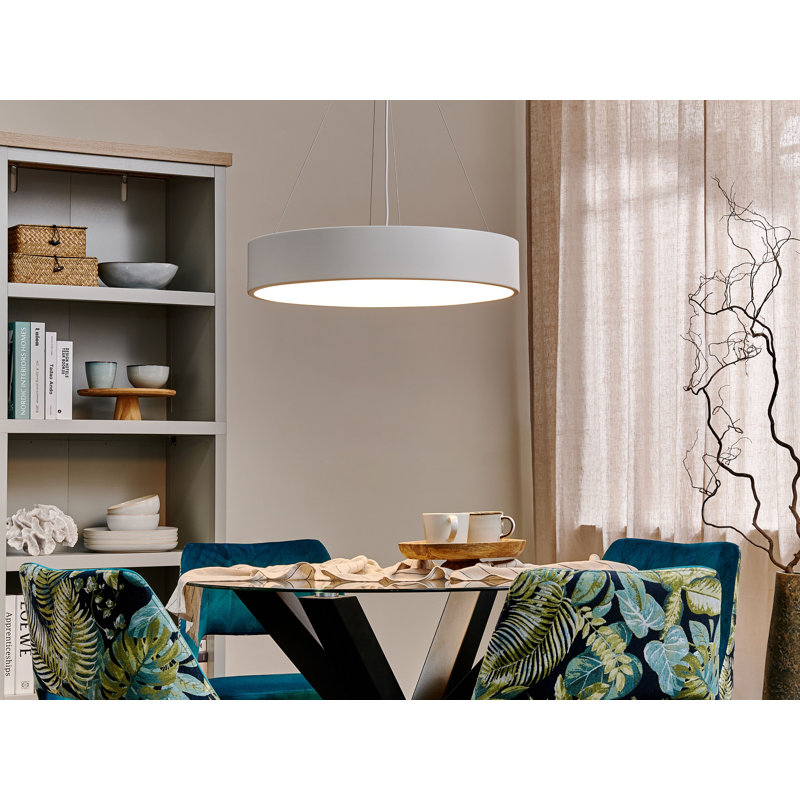 Cahaba - Light LED Drum Pendant, White