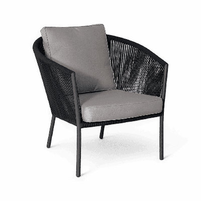 Fauteuil d'extérieur Paia gris foncé