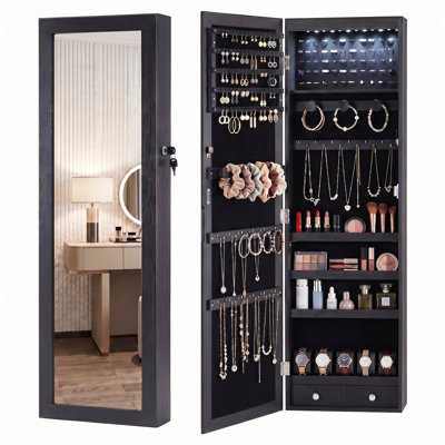 14.2'' Wide Jewelry Armoire with Mirror
