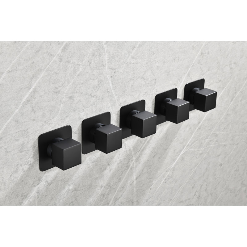 Corps de soupape 3/4 po en métal coulé - Poignée réglable en laiton Finition noir mat 4,89 lb Poids rouille 3 pièces Contrôle du volume