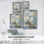 Reproduction encadrée FLORAL Series CIV - bois massif-911975779