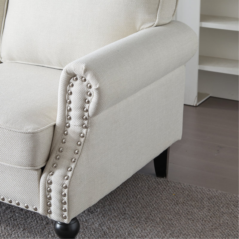Canapé Ginta, H 34,25 po x l 82,68 po x P 32,28 po, Beige