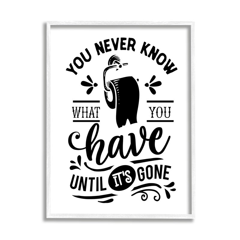 Silly Bathroom Humor, L 24 po x H 30 po, Giclée encadrée blanc bord de mer