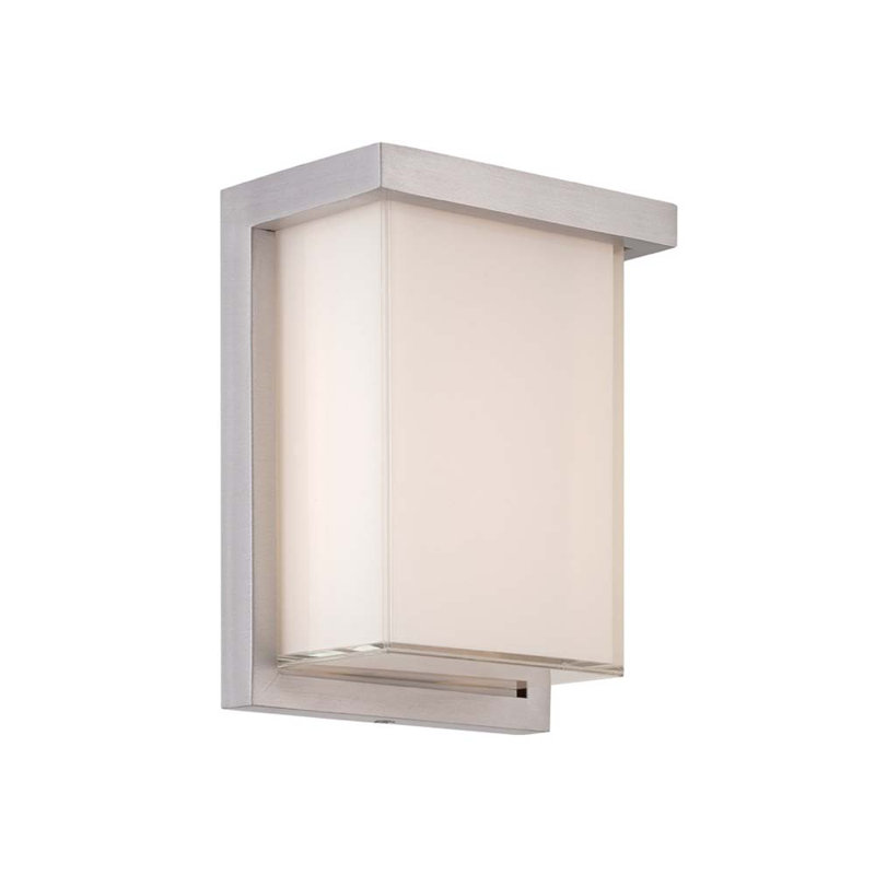 Ledge Wall Light, 8" H x 6" W x 4" D, 2700K, Aluminum