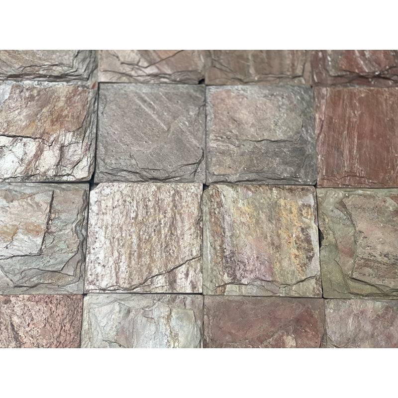 Carreau de mur et de plancher en cuivre ciselé d'aspect pierre de 6 po x 6 po