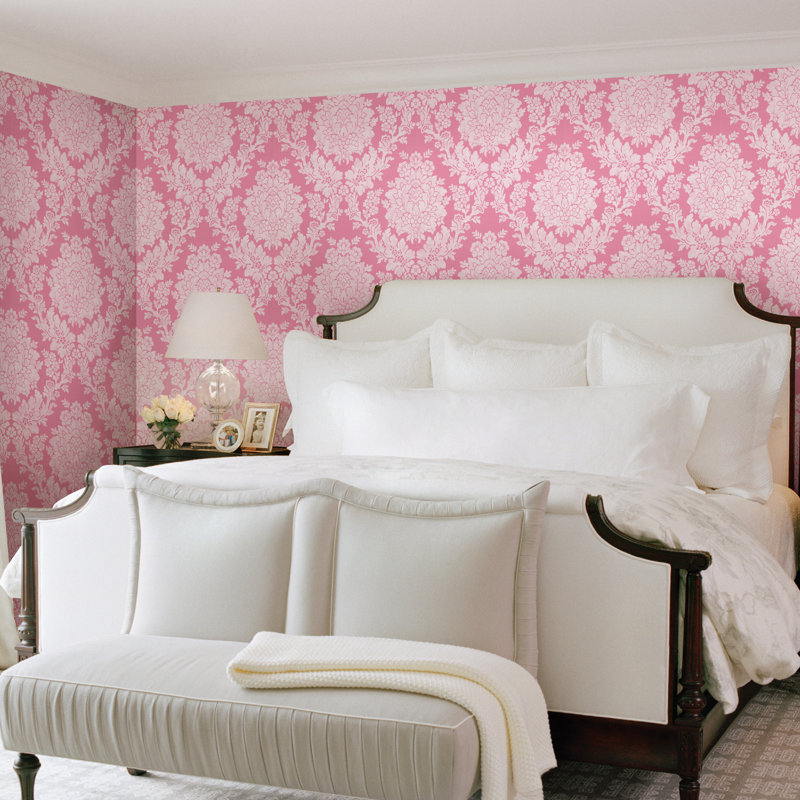 Denslowe Damask Roll, Pink