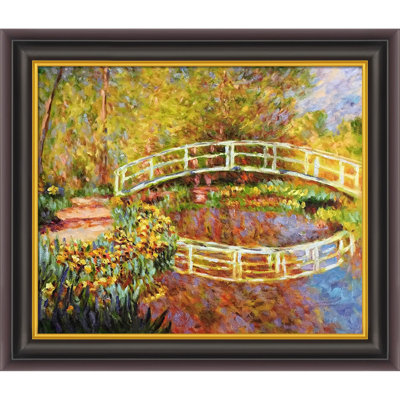 « japanese bridge » par claude monet, peinture à l’huile sur toile encadrée