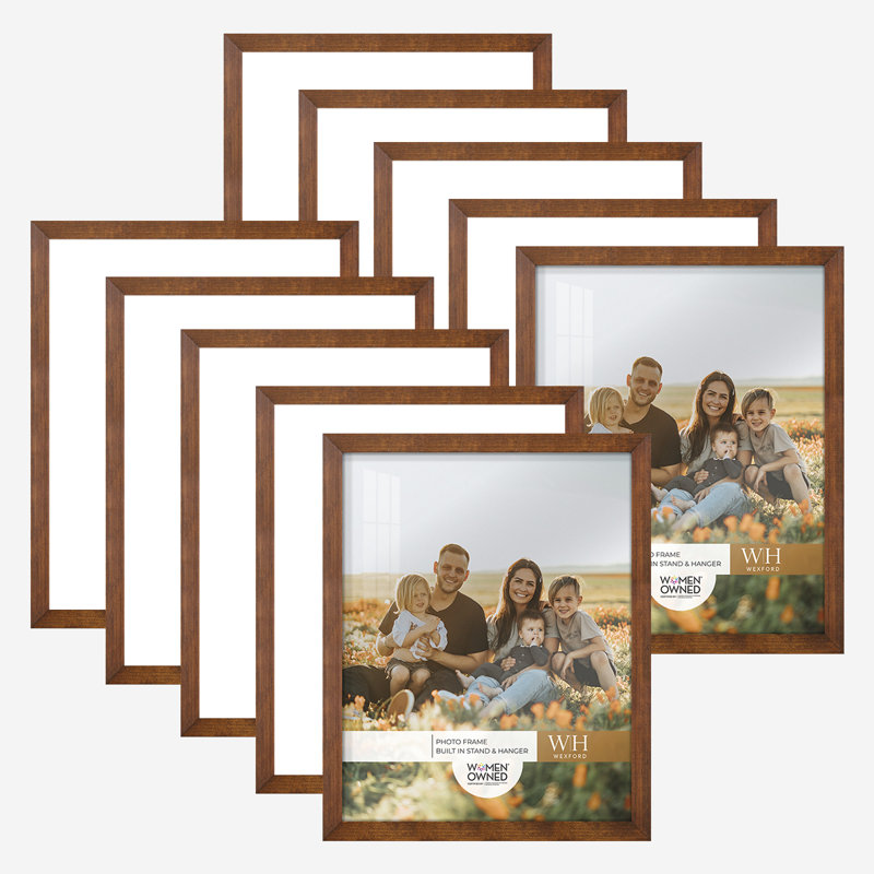 Brown Wood Picture Frame - Set of 10