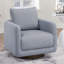 Fauteuil d'appoint pivotant en tissu Boucle-207165185