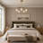 Bergeson 5-Light Dimmable Sputnik Chandelier with Hand-Blown Wavy Glass Shades