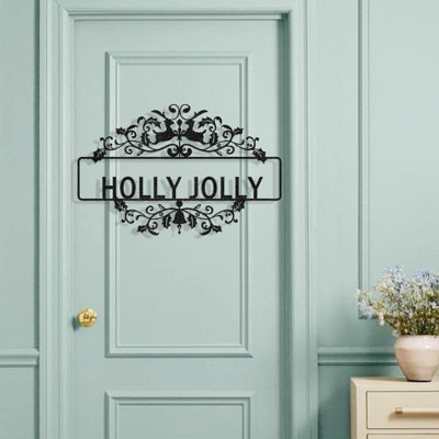 Merry Christmas Outdoor Metal Wall Decor, Custom Name Split Letter Sign, Unique Gift Personalize Wall Accent