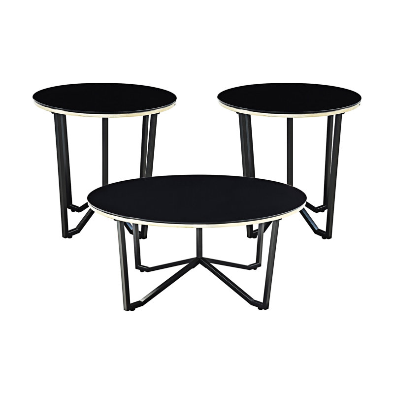 Round Coffee Table And End Tables Set
