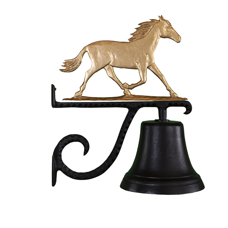 Cast Weather Resistant Metal Animals Bell, Gold