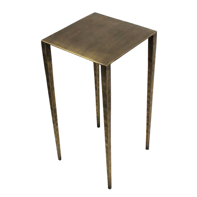 Table de bout carrée en fer 24 po 24 po, Laiton
