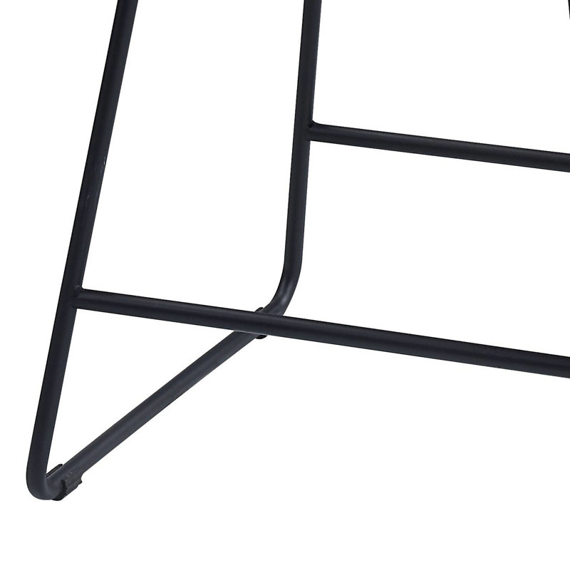 2 chaises d'appoint à hauteur de comptoir - brun et noir, conception de base de traîneau, revêtement en cuir confortable, chaise de soutien du dossier (2 pièces), base en métal, siège synthétique, ventilé