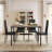 4-Person Solid Wood Dining Table Set with Leather-Trim Chairs and Space-Saving Design-15164474
