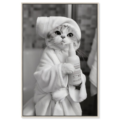«Cat Bath Ready» par Art Remedy