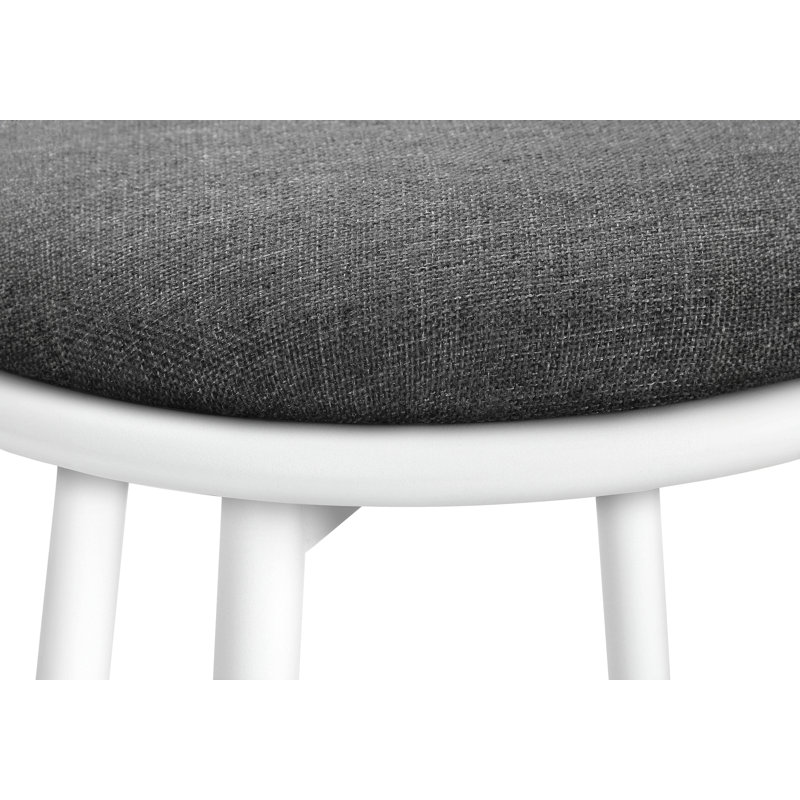 Barstool, Set Of 2, Swivel, Bar Height, Gray