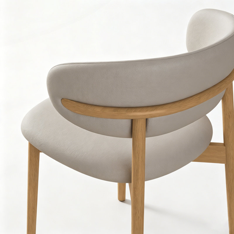 Mid-Century Modern wood feet Dining Chair (Set of 2) – Stylish Wooden Chairs for Dining Room, Kitchen, or Living Room, Comfortable & Durable, Easy to Assemble