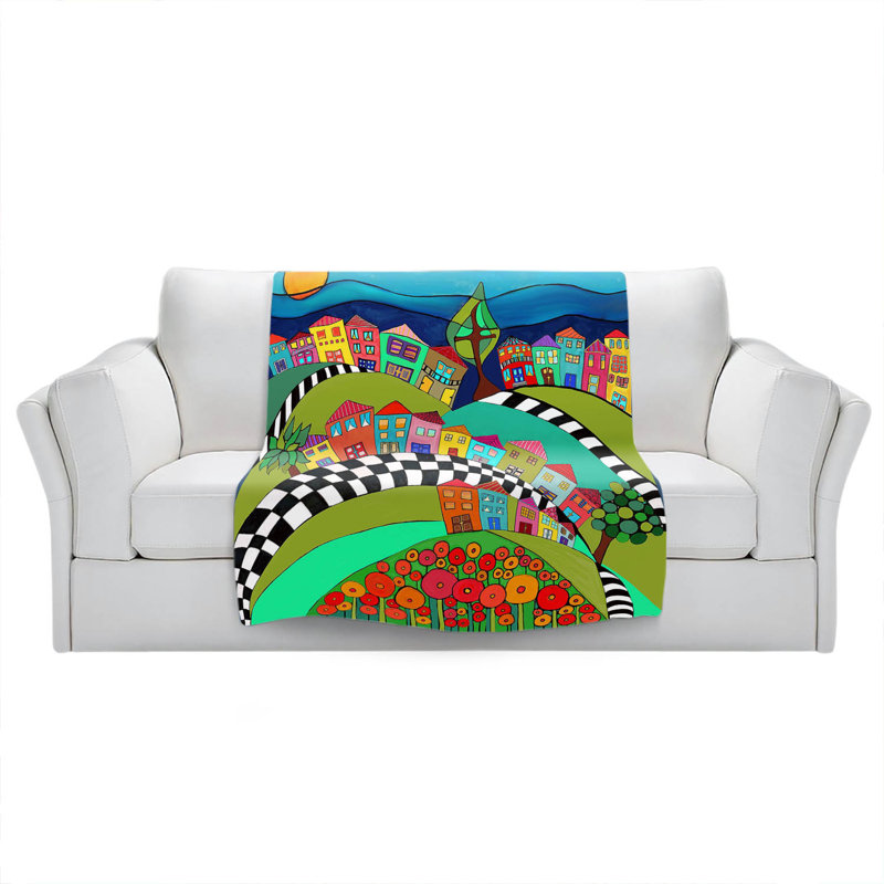 Hand Woven Throw Blanket, 51" x 60"