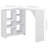 Bar Table Kitchen Dining Pub Table Bistro Table with Moveable Shelf-1922280441-1922280435