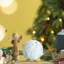 Ornements en forme de boule à volants crème de 4 pouces, élégant décor d'arbre de Noël, ensemble de 6 décorations pour fêtes et fêtes