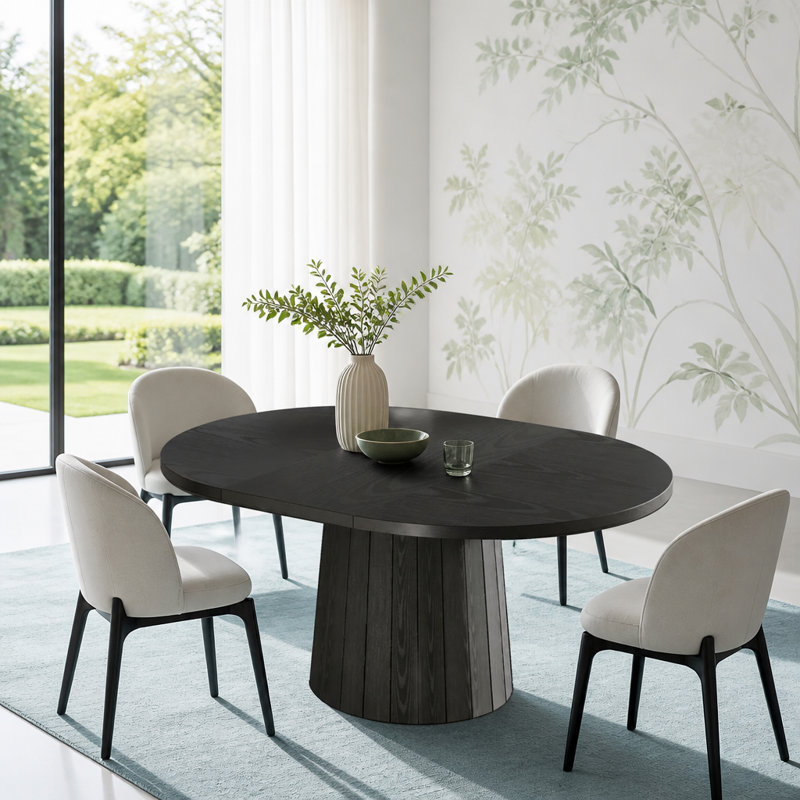 Oval Dining Table, Black