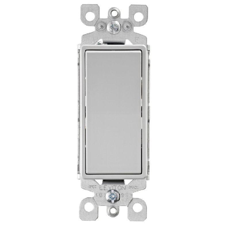 No Subject 1 - Gang Toggle Light Switch Standard Wall Plate, Light Gray