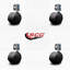2 Inch Nylon Twin Wheel Casters with Corner Mounting Bracket – Set of 4 – SCC