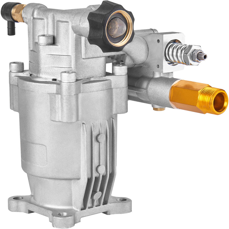 Pompe de laveuse à pression, arbre horizontal de 3/4 po, 3400 PSI, 2,5 GPM, ensemble de pompes de laveuse à pression de remplacement, pompe de laveuse de pièces, compatible avec les modèles de la marque HONDA, SIMPSON, RYOBI, Briggs & Stratton, Subaru, Craftsman