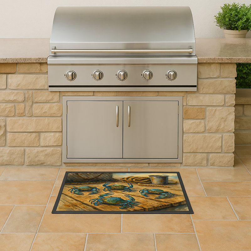 Crabs Stand Off Doormat, 18" W x 27" L