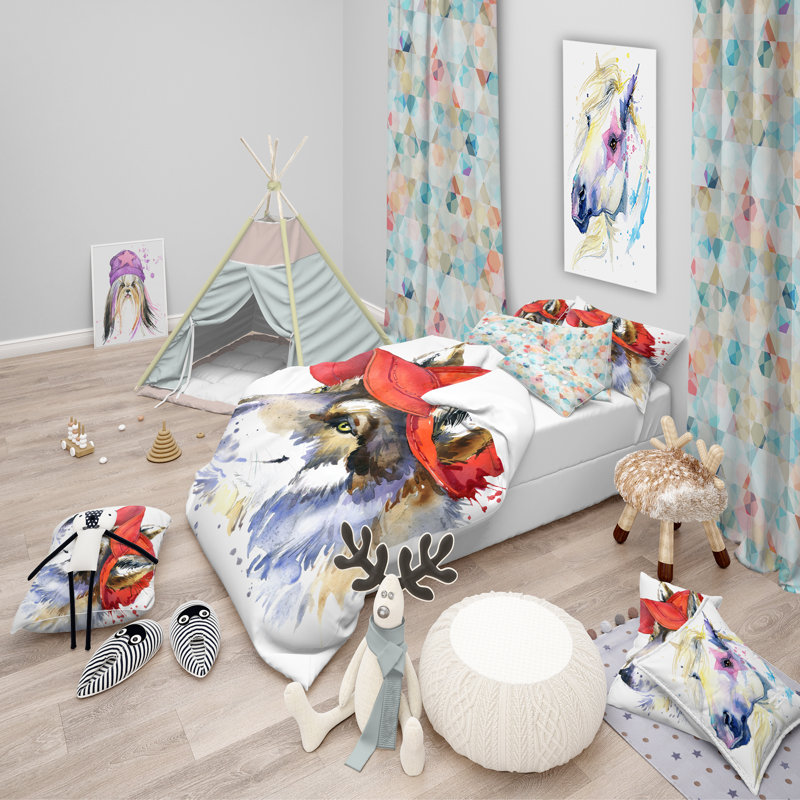 Ensemble de housse de couette, Housse simple + 1 taie décorative
