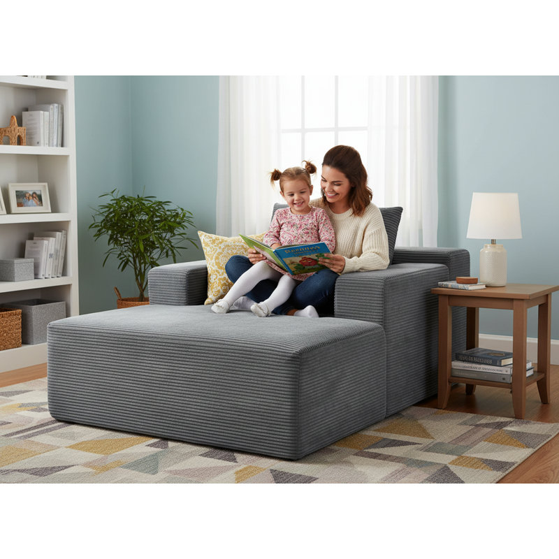 Chaise longue en mousse, Gris foncé