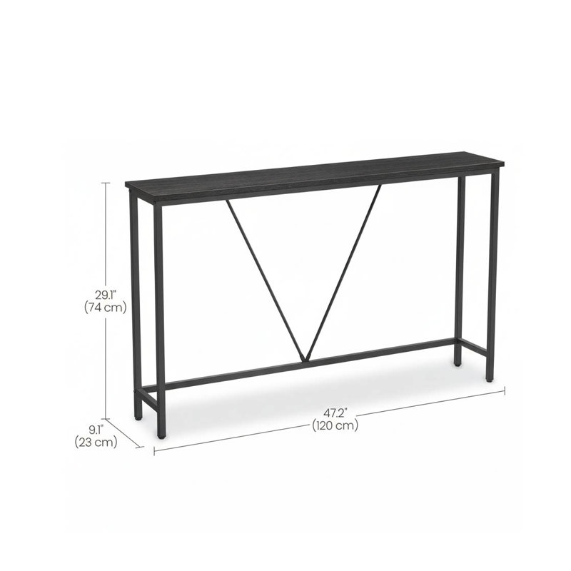 120cm Console Table, Charcoal Grey