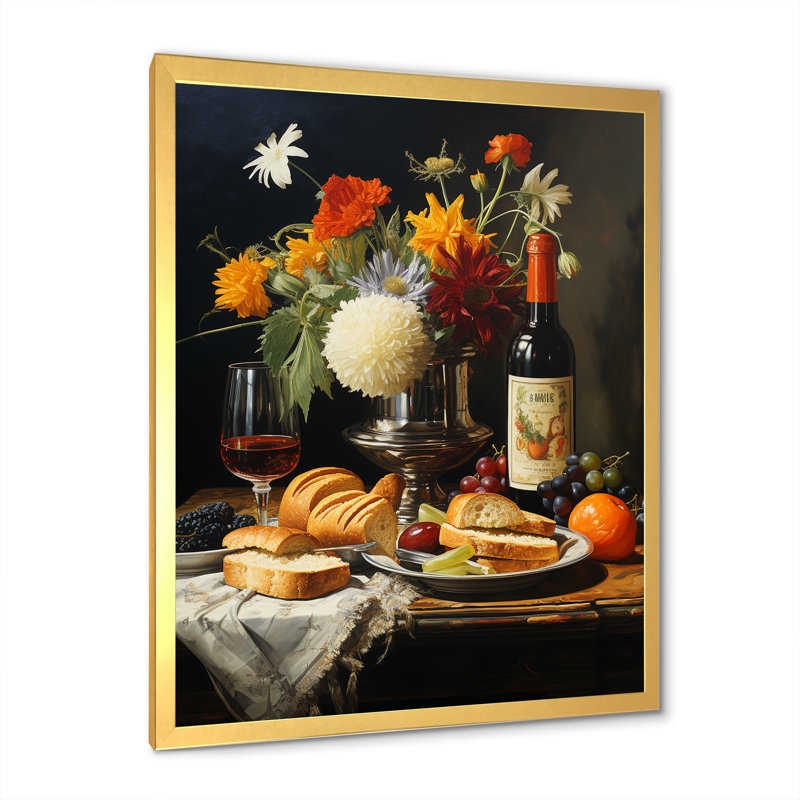 Nature, table à manger pique-nique - pique-nique, art mural, impressions sur toile, H 44 po x l 34 po x P 1,5 po