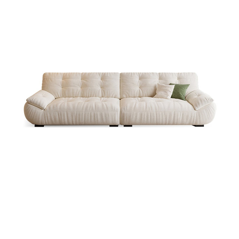 Canapé blanc modulaire en chenille, H 37,01 po x l 110,24 po x P 39,37 po, 4