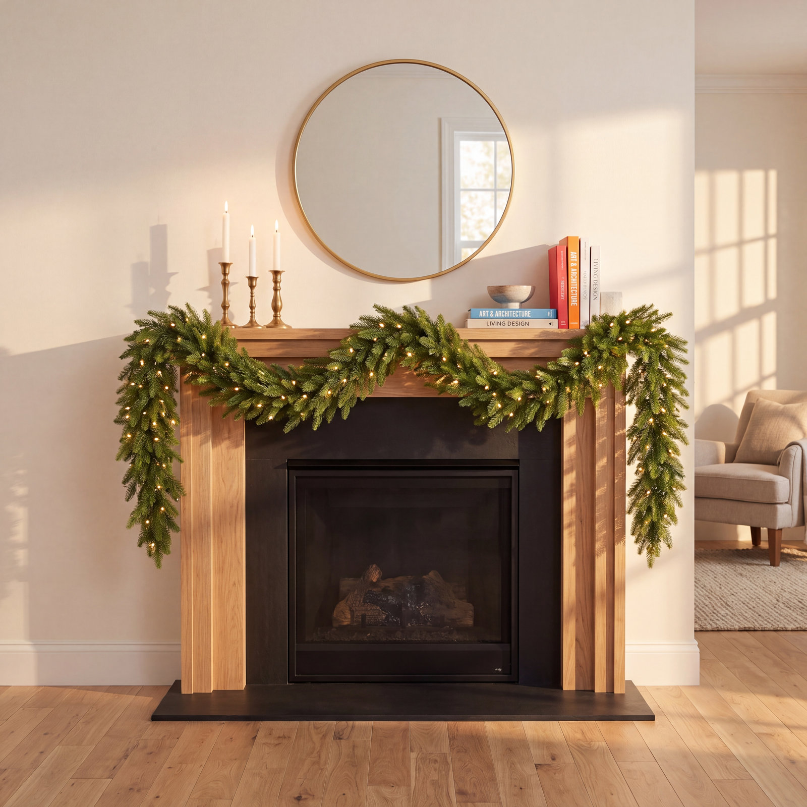 Peabody Mixed Christmas Garland, 50' L