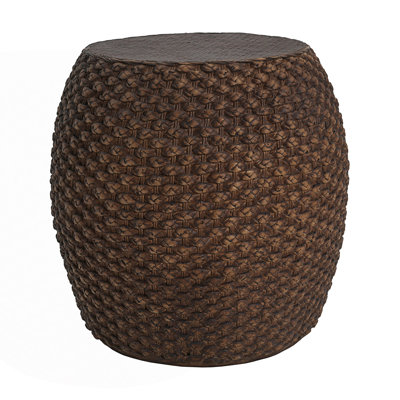 Faux Rattan Side Table