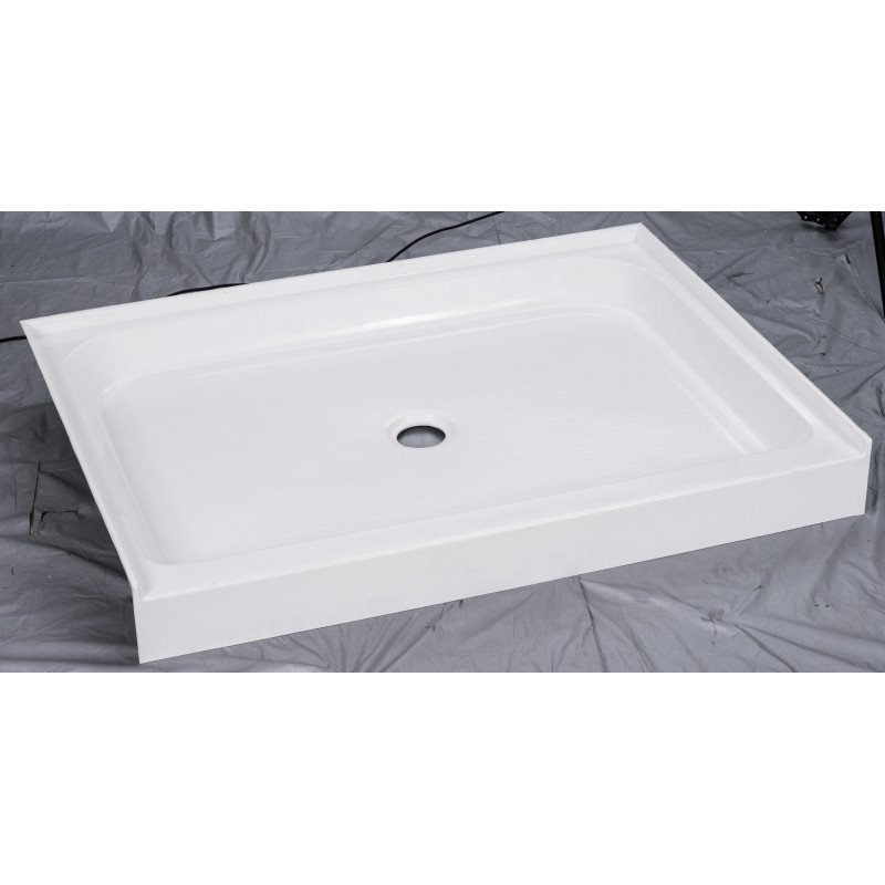 Base de douche à seuil simple l 48 po x P 36 po, Ivoire