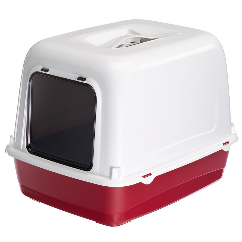 Enceinte de litière en plastique Ariel, Rouge