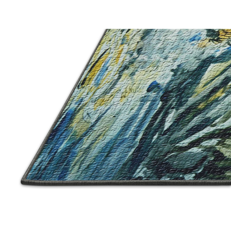 Tapis bleu area tigers, Rectangle 2 pi x 4 pi