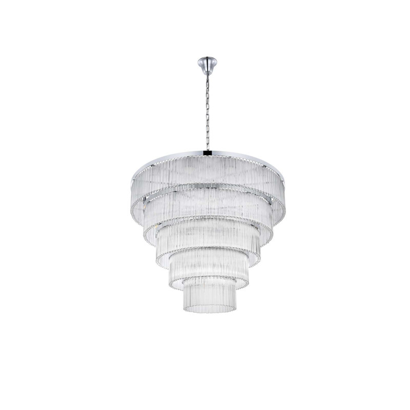 Lustre Harlow de 48 po en chrome, Chrome chrome
